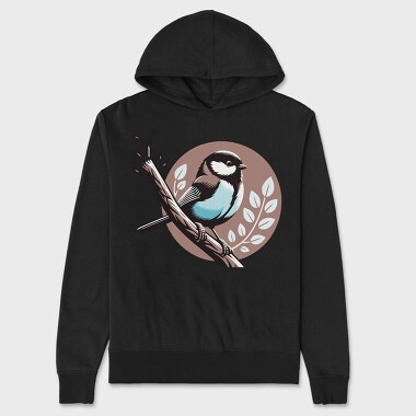 Chickadee Branch Circle, Hanorac Oversize Barbati (Unisex)