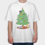 Cats on Tree, Tricou Oversize Barbati (Unisex)