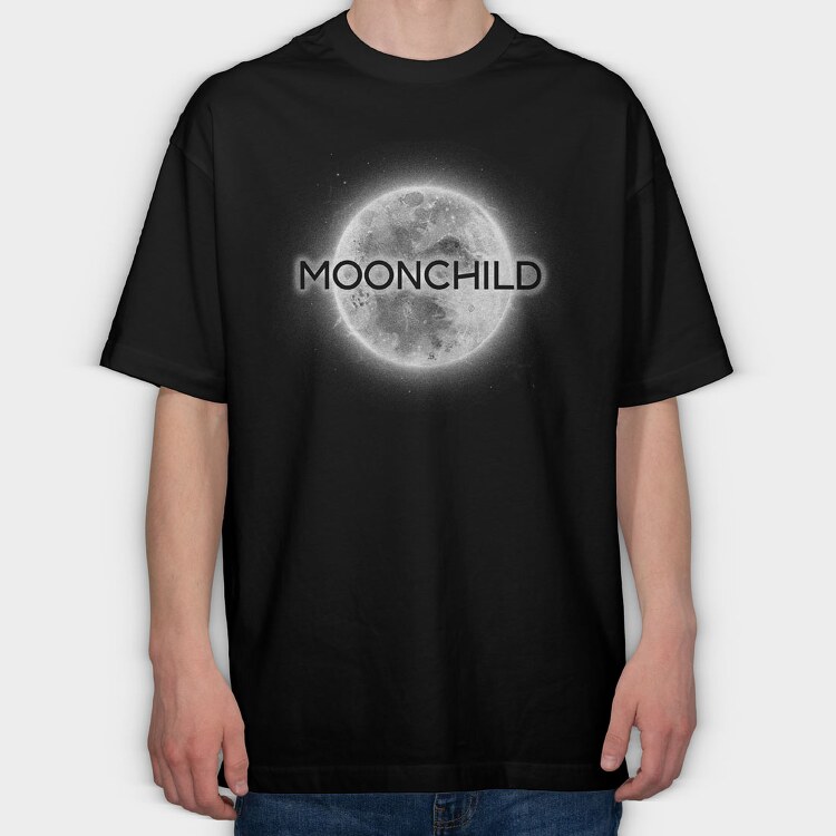 Moonchild Monochrme, Tricou Oversize Barbati (Unisex)