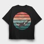 Retro Orca, Tricou Oversize Barbati (Unisex)