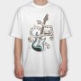 Electric Guitar, Tricou Oversize Barbati (Unisex)