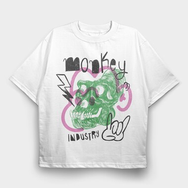 Animal Skulls 3, Tricou Oversize Barbati (Unisex)