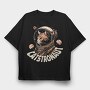 Catstronaut, Tricou Oversize Barbati (Unisex)