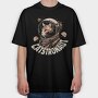 Catstronaut, Tricou Oversize Barbati (Unisex)