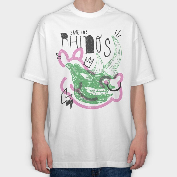 Animal Skulls 5, Tricou Oversize Barbati (Unisex)