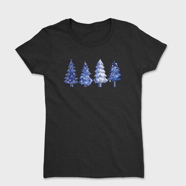 Blue Christmas Trees, Tricou Femei