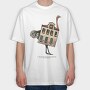 House Animal Ostrich, Tricou Oversize Barbati (Unisex)