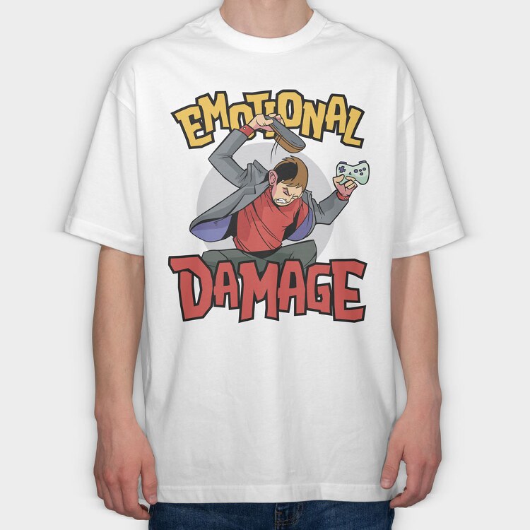 Emotional Damage, Tricou Oversize Barbati (Unisex)