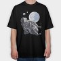 Motorbike Astronaut, Tricou Oversize Barbati (Unisex)