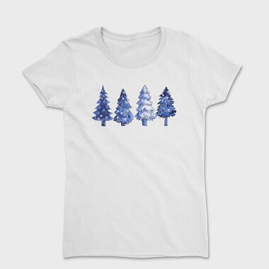 Blue Christmas Trees, Tricou Femei