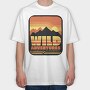 Retro Sunset Wild Adventures, Tricou Oversize Barbati (Unisex)