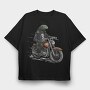 Motorbike Lizard, Tricou Oversize Barbati (Unisex)