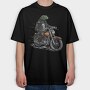 Motorbike Lizard, Tricou Oversize Barbati (Unisex)