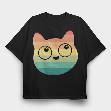 Retrocat, Tricou Oversize Barbati (Unisex)