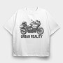 Motorcycle and Helmets, Tricou Oversize Barbati (Unisex)