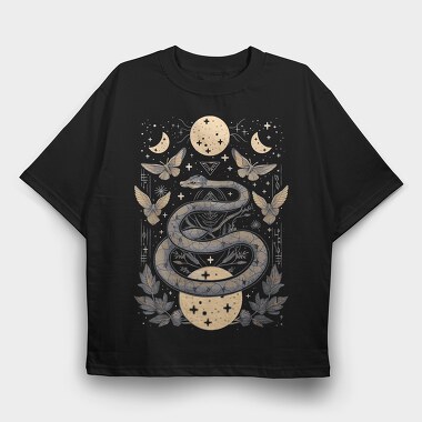 Celestial Snake, Tricou Oversize Barbati (Unisex)