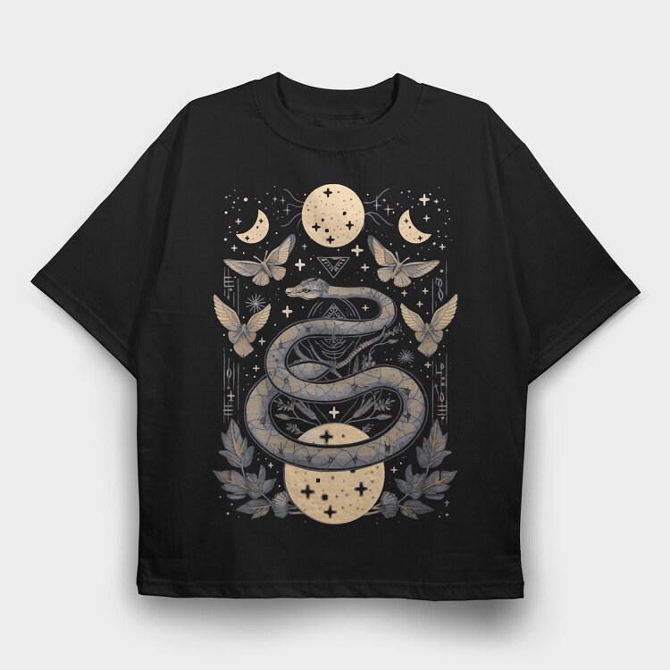 Celestial Snake, Tricou Oversize Barbati (Unisex)