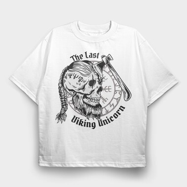 The Last Viking Unicorn, Tricou Oversize Barbati (Unisex)