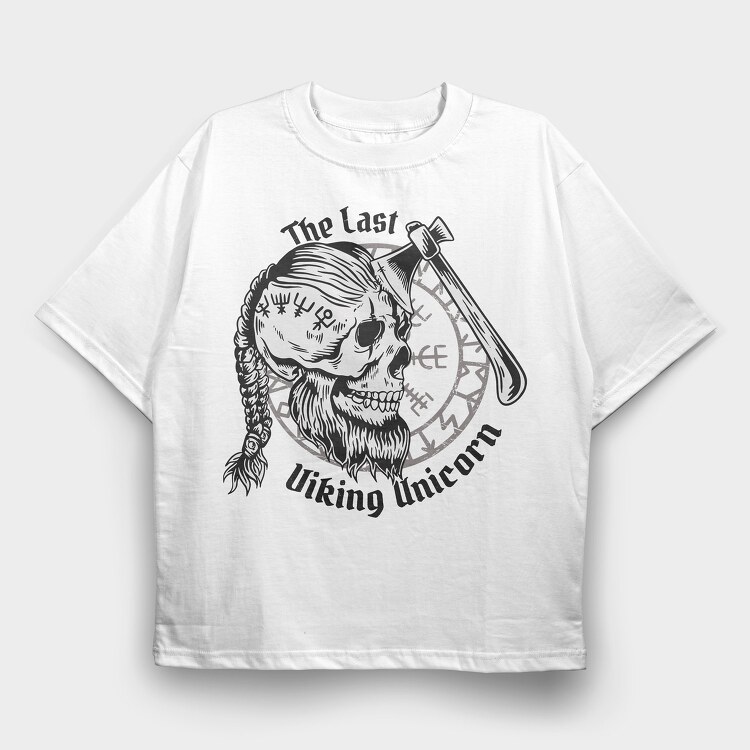 The Last Viking Unicorn, Tricou Oversize Barbati (Unisex)