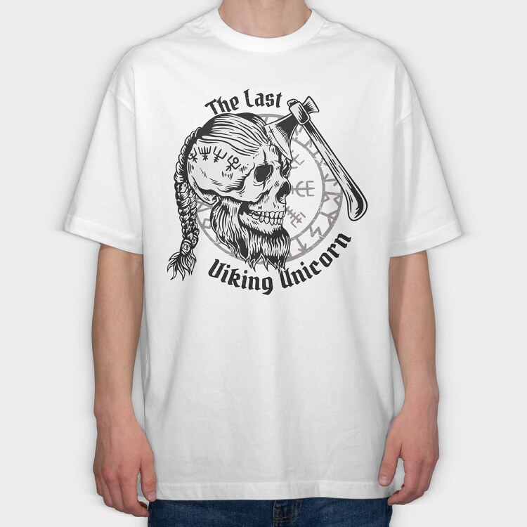 The Last Viking Unicorn, Tricou Oversize Barbati (Unisex)