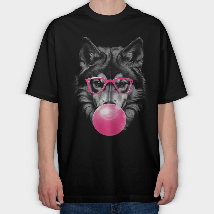 Huskyd, Tricou Oversize Barbati (Unisex)