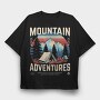 Mountain Adventures Retro Camping, Tricou Oversize Barbati (Unisex)