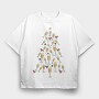 Champagne Christmas Tree, Tricou Oversize Barbati (Unisex)