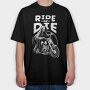 Ride or Die Monochrome, Tricou Oversize Barbati (Unisex)