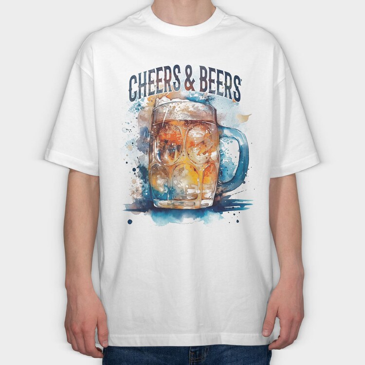 Cheers and Beers, Tricou Oversize Barbati (Unisex)