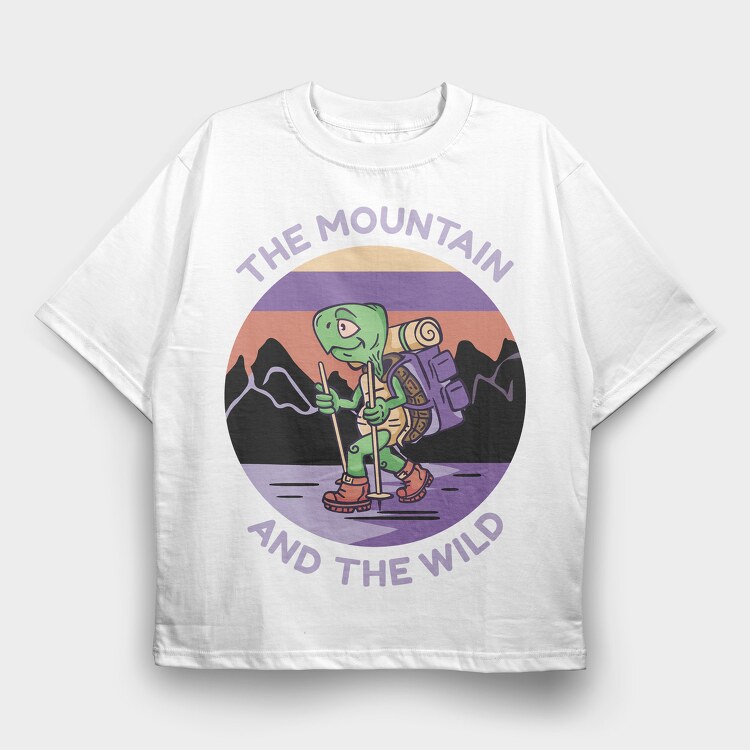 The Mountain and the Wild Turtle, Tricou Oversize Barbati (Unisex)