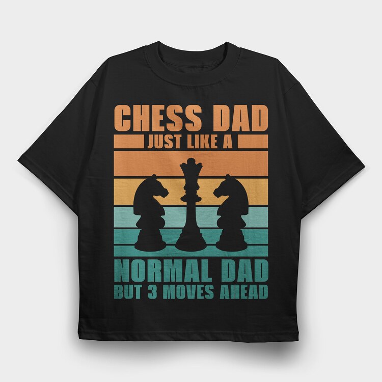 Chess Dad, Tricou Oversize Barbati (Unisex)