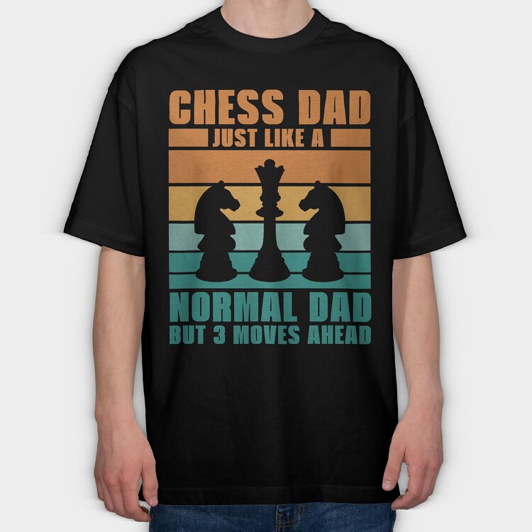 Chess Dad, Tricou Oversize Barbati (Unisex)