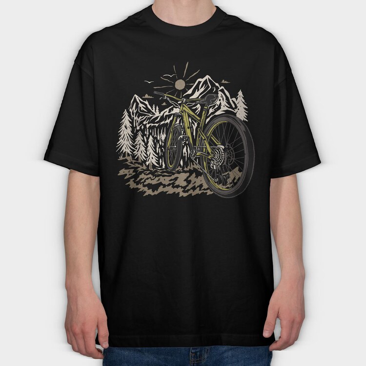 Mountain Bike, Tricou Oversize Barbati (Unisex)