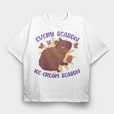 Every Season Icecream, Tricou Oversize Barbati (Unisex)