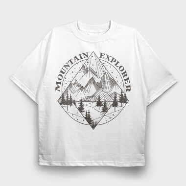 Mountain Explorer Lines, Tricou Oversize Barbati (Unisex)