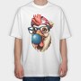Chicken Bubblegum, Tricou Oversize Barbati (Unisex)