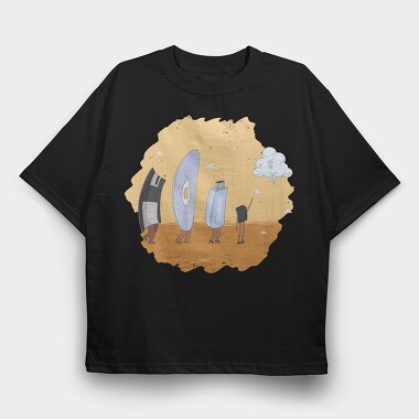 Evolution of Hard Disk, Tricou Oversize Barbati (Unisex)