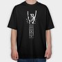 Rock Hand Guitar, Tricou Oversize Barbati (Unisex)