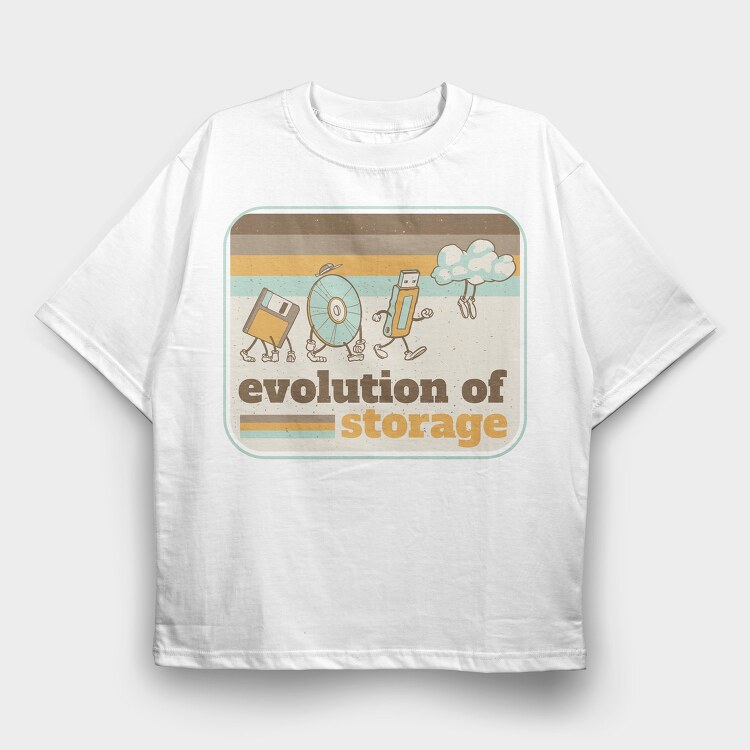 Evolution of Storage Vintage, Tricou Oversize Barbati (Unisex)