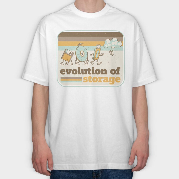 Evolution of Storage Vintage, Tricou Oversize Barbati (Unisex)