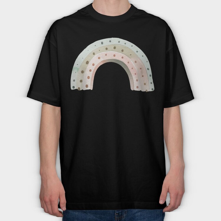 Boho Candy Rainbow, Tricou Oversize Barbati (Unisex)