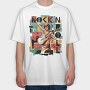 Rock N Roll Guitar, Tricou Oversize Barbati (Unisex)