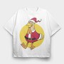 Chicken Santa, Tricou Oversize Barbati (Unisex)