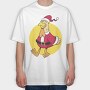 Chicken Santa, Tricou Oversize Barbati (Unisex)