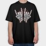 Rock Skeleton Hands, Tricou Oversize Barbati (Unisex)