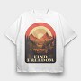 Mountain Sun Find Freedom, Tricou Oversize Barbati (Unisex)