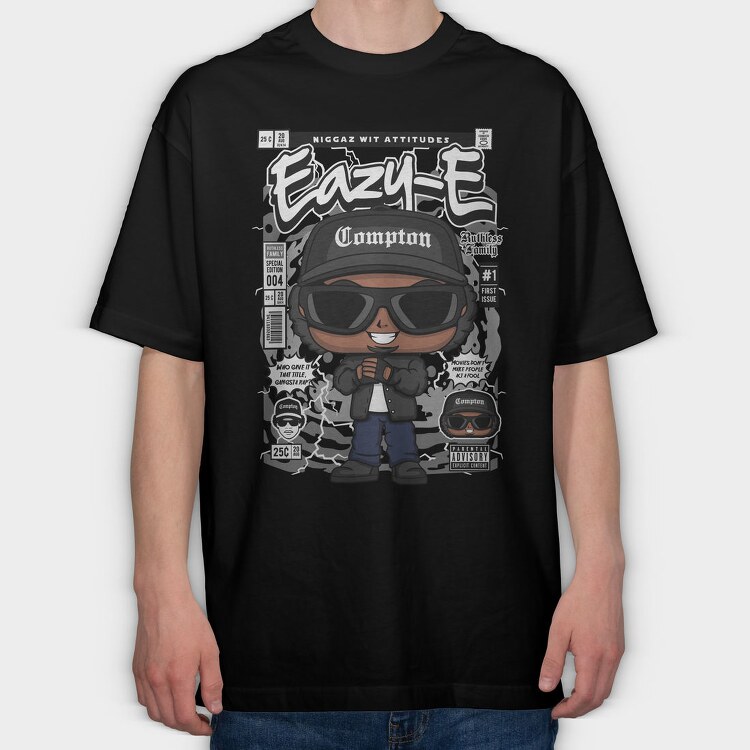 Eazy E Comic Streetwear, Tricou Oversize Barbati (Unisex)
