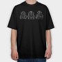 Three Monkeys, Tricou Oversize Barbati (Unisex)