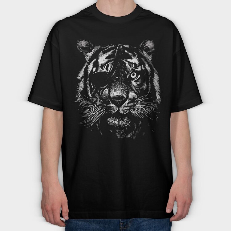 Eyepatch Tiger, Tricou Oversize Barbati (Unisex)