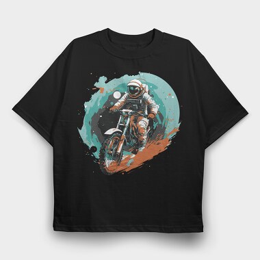 Astronaut Motorbike, Tricou Oversize Barbati (Unisex)